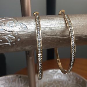 Gold Tone Costume Earrings w/rhinestones. New